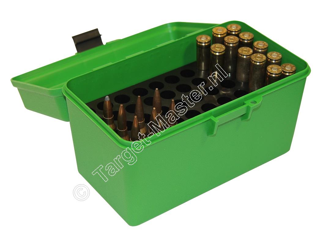 MTM H50R MAG DELUXE Ammo Box GREEN content 50
